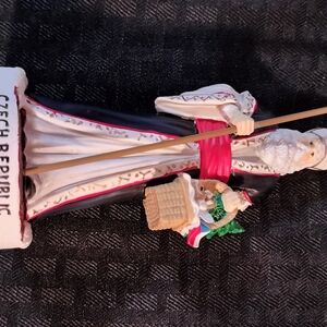 Czech Republic Santa Figurine with Basket Christmas Around The World
